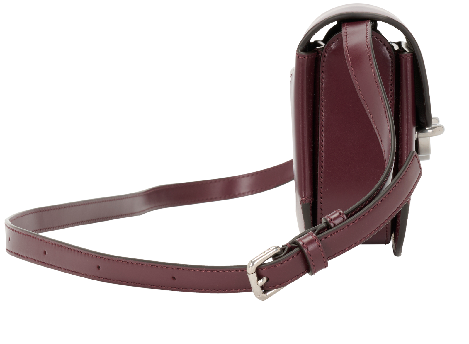 Small Pimlico Satchel, &pound;550, Handbags, Burgundy, Leather, Side view